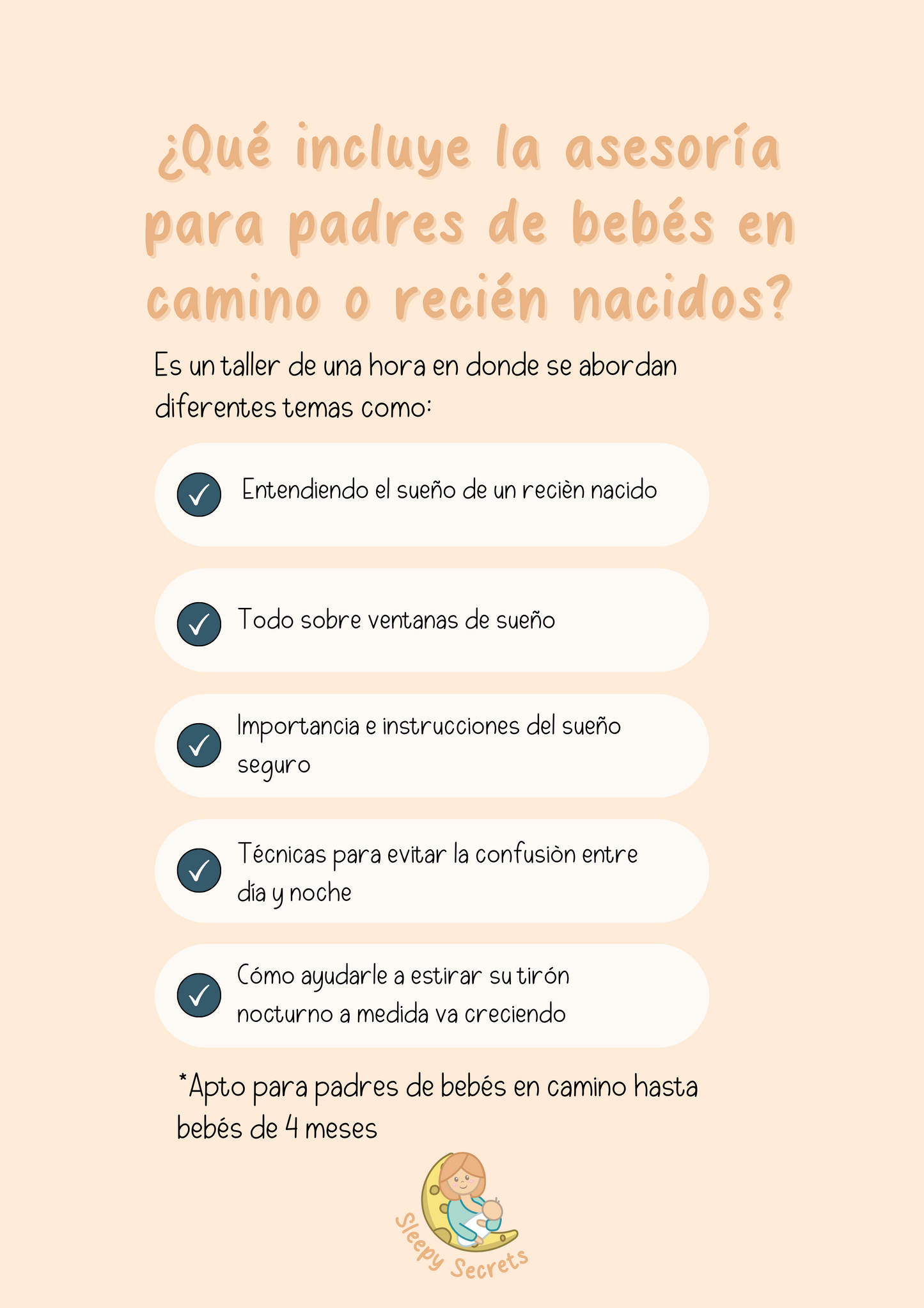 Asesorías bebés en camino o recién nacidos